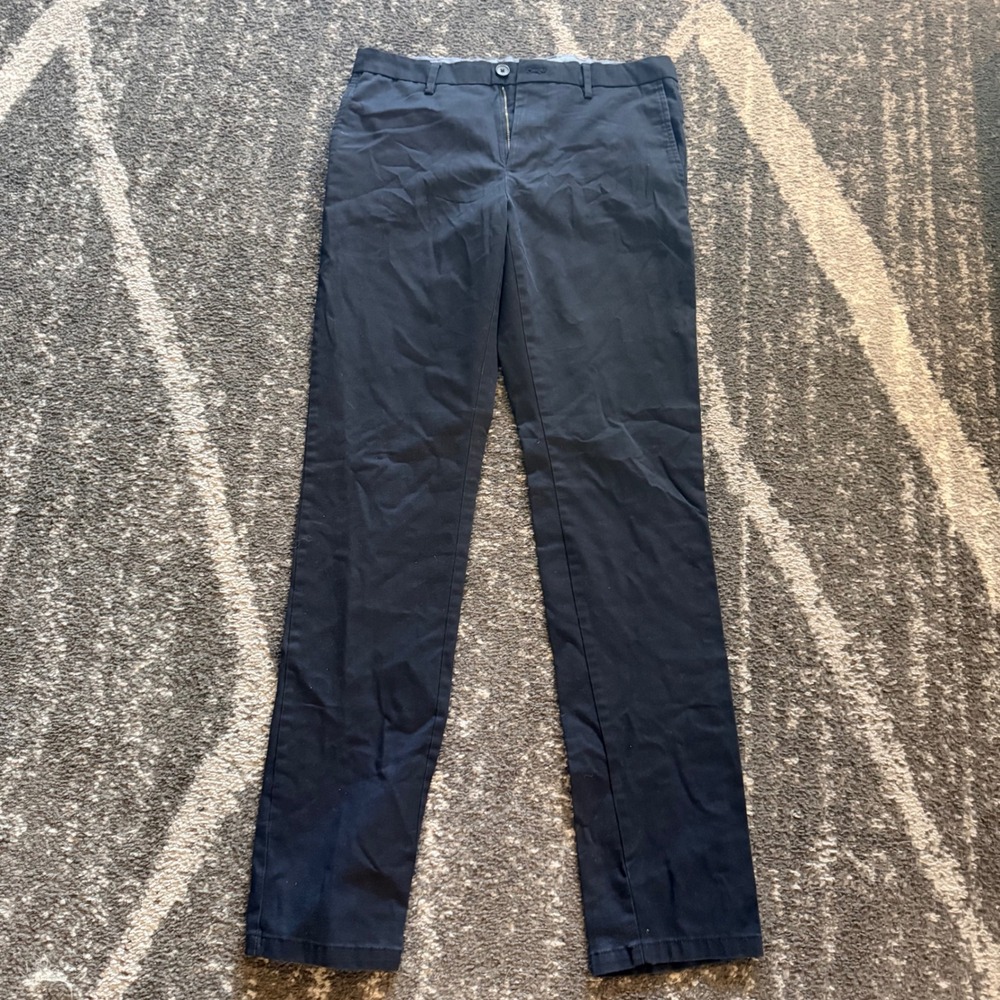 Old Navy Ultimate Slim Built-In Flex Chinos Mens 32x36 Black Flat Front Pants